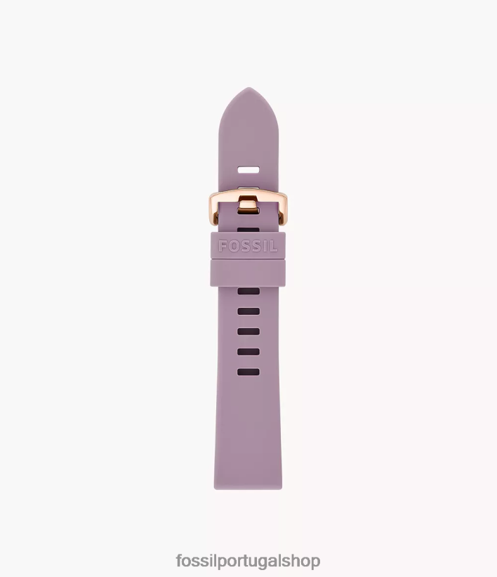 Fossil mulheres Pulseira de silicone de 20mm lavanda acessório 40NJ6Z158