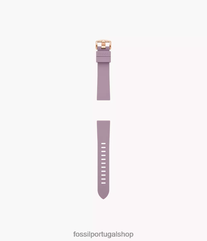 Fossil mulheres Pulseira de silicone de 20mm lavanda acessório 40NJ6Z158