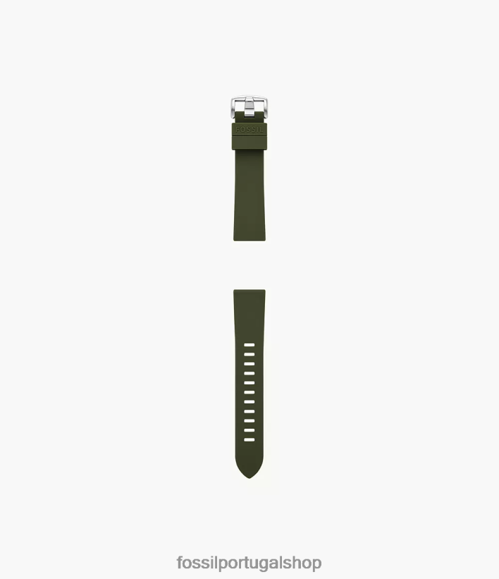 Fossil mulheres Pulseira de silicone de 20mm verde acessório 40NJ6Z154
