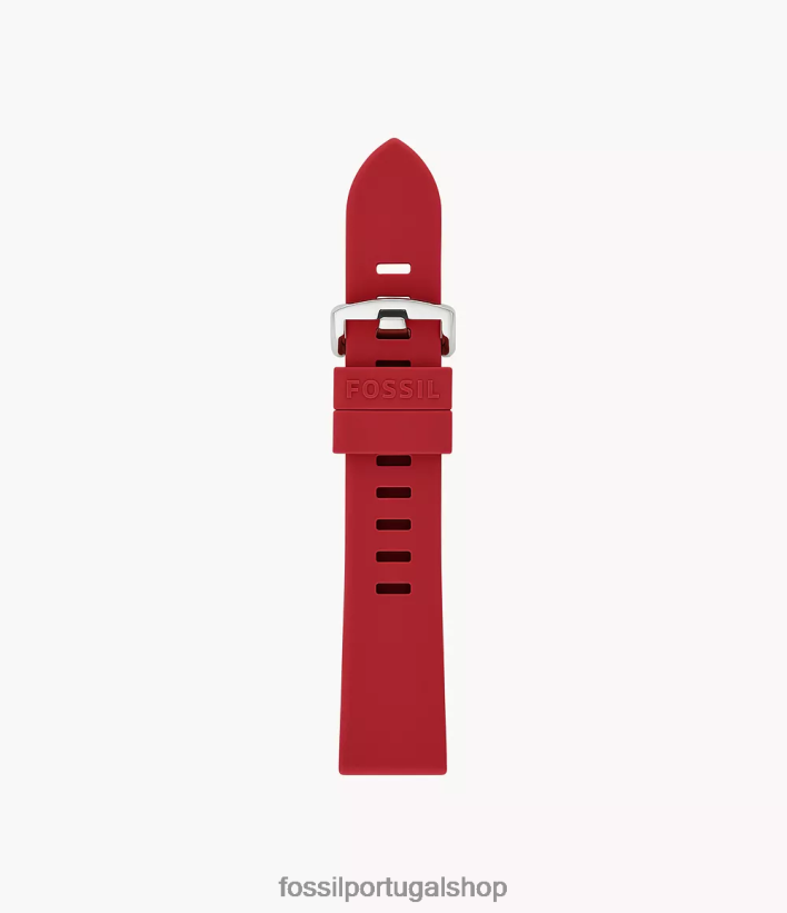 Fossil mulheres Pulseira de silicone de 20mm vermelho acessório 40NJ6Z156