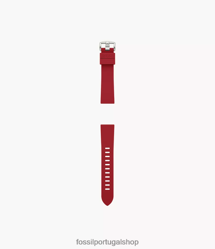 Fossil mulheres Pulseira de silicone de 20mm vermelho acessório 40NJ6Z156