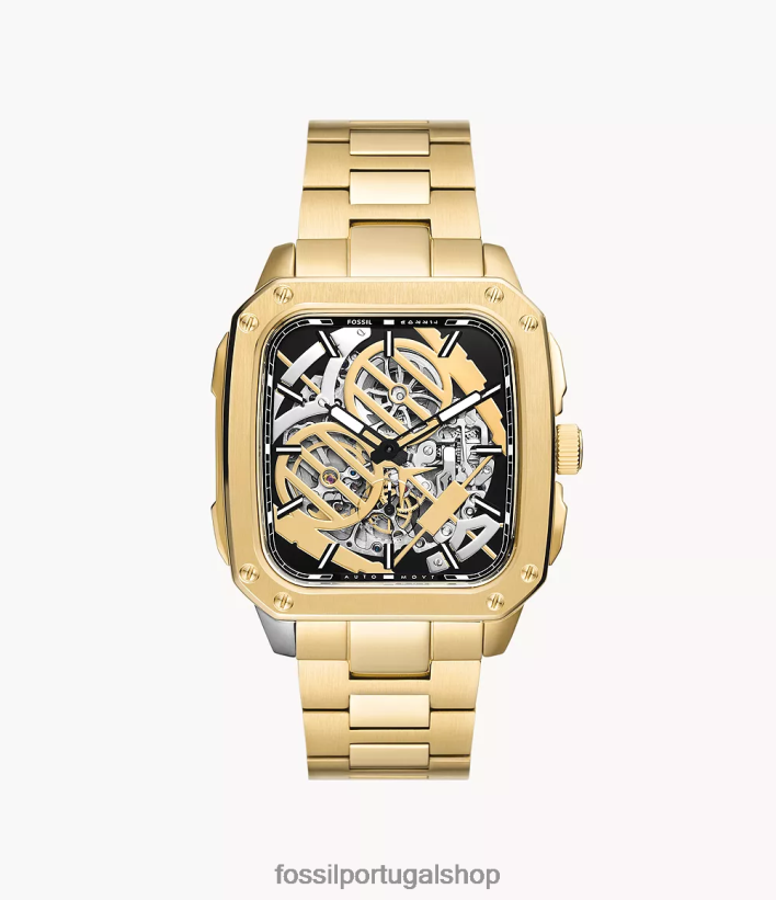 Fossil mulheres edição limitada relógio star wars c-3po automático em aço inoxidável tom de ouro assistir 40NJ6Z39