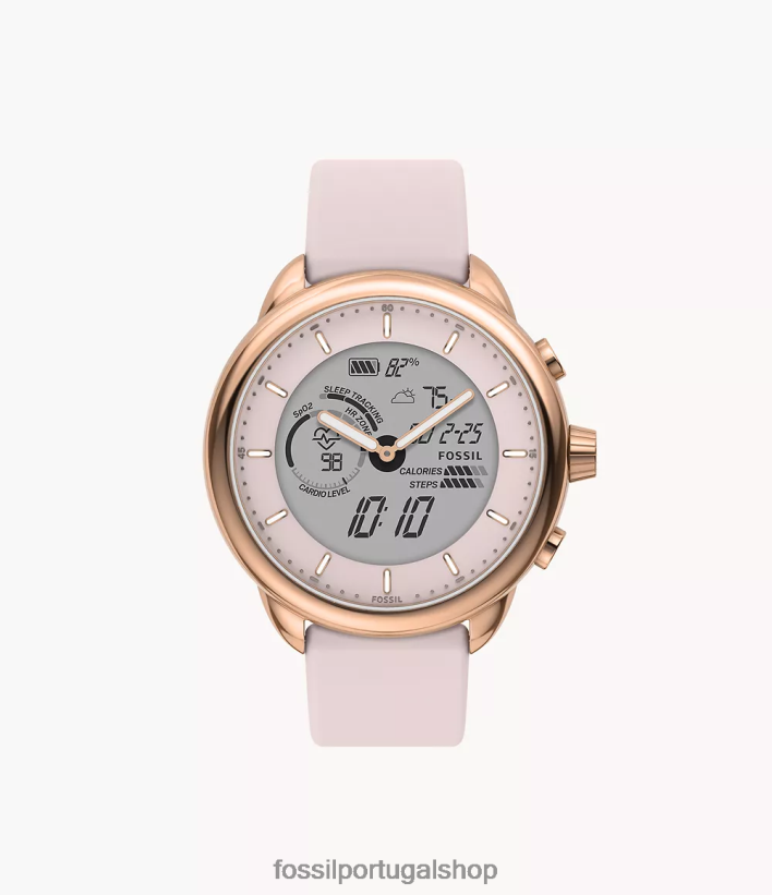 Fossil mulheres smartwatch híbrido de silicone edição de bem-estar geração 6 corar assistir 40NJ6Z11