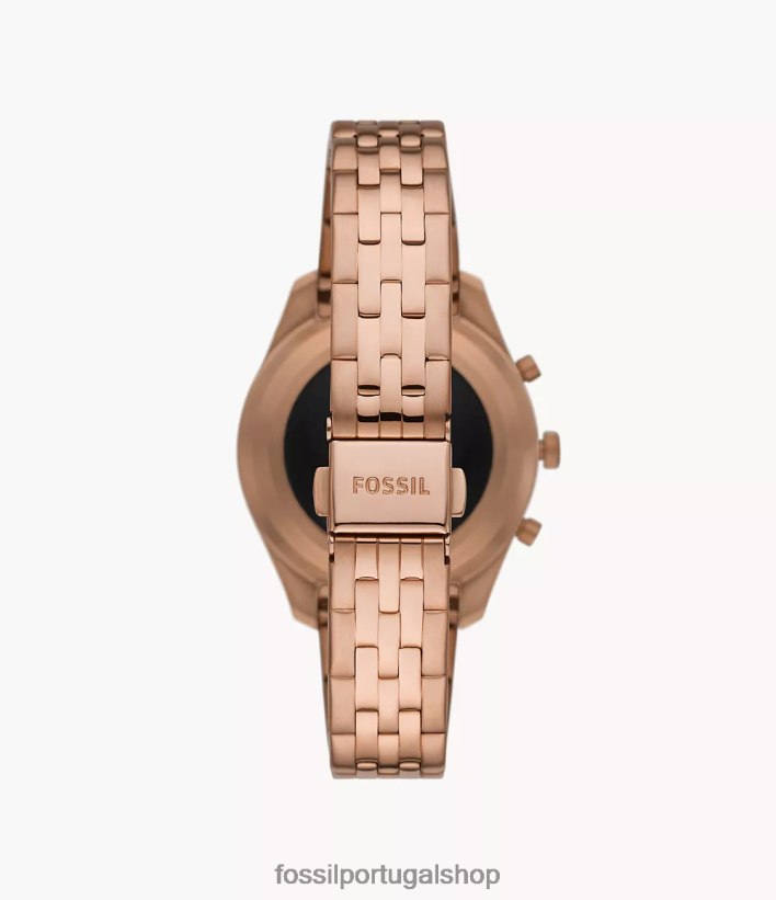 Fossil mulheres smartwatch híbrido hr scarlette aço inoxidável tom de ouro rosa assistir 40NJ6Z274